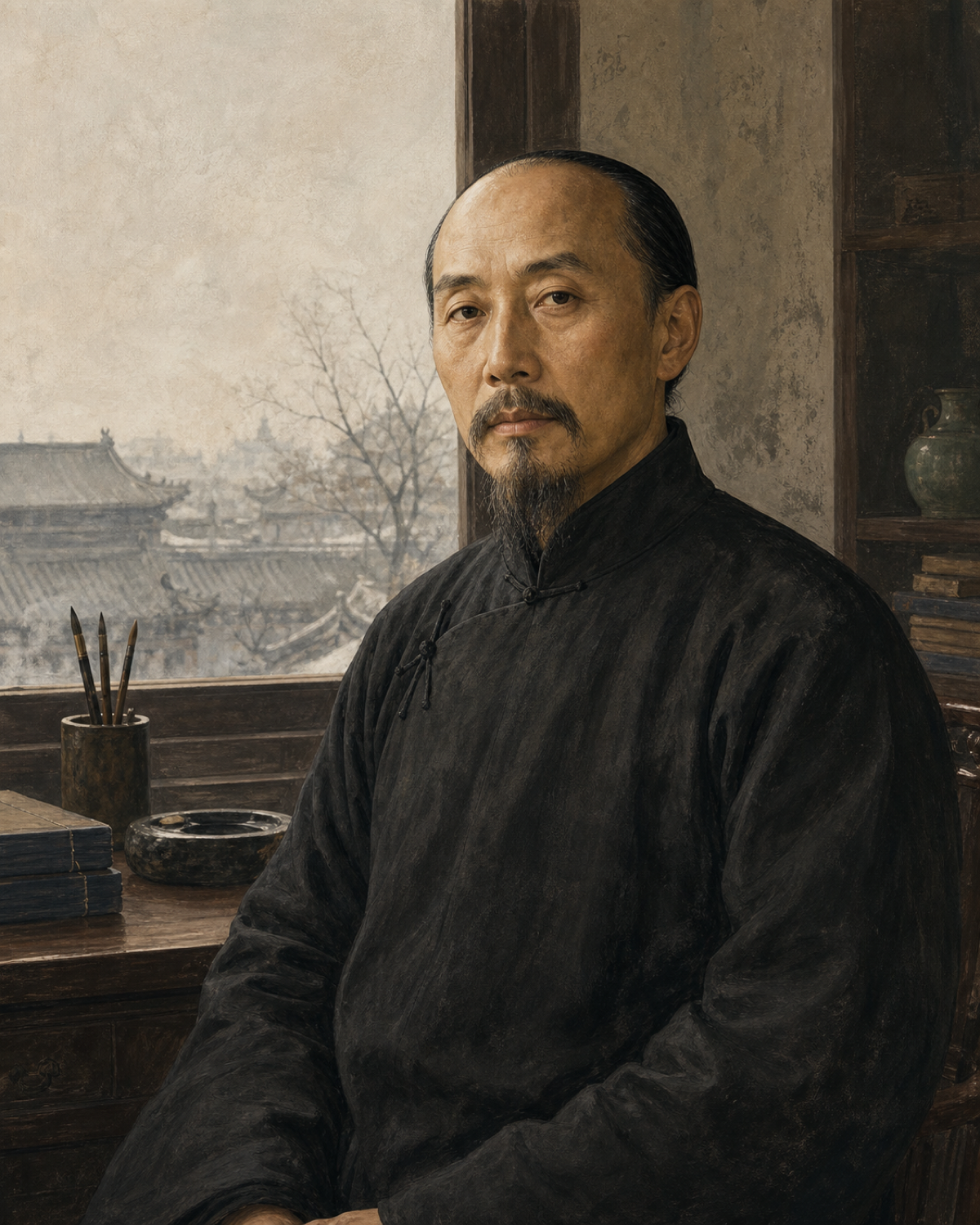 李希圣AI纪念插画